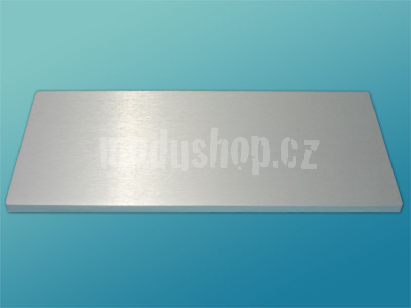 1NSLA04350B - 4U rack krabice s lištou, 350mm, 10mm - panel stříbrný, AL víka
