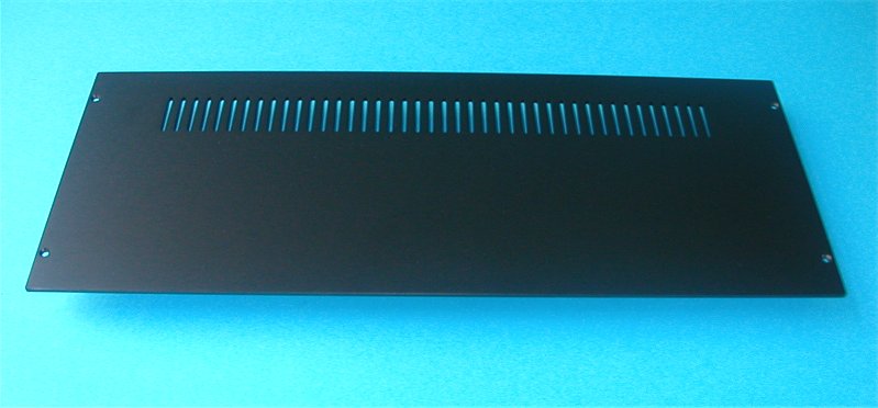 1NSLA04170N - 4U rack krabice s lištou, 170mm, 10mm - panel černý, AL víka