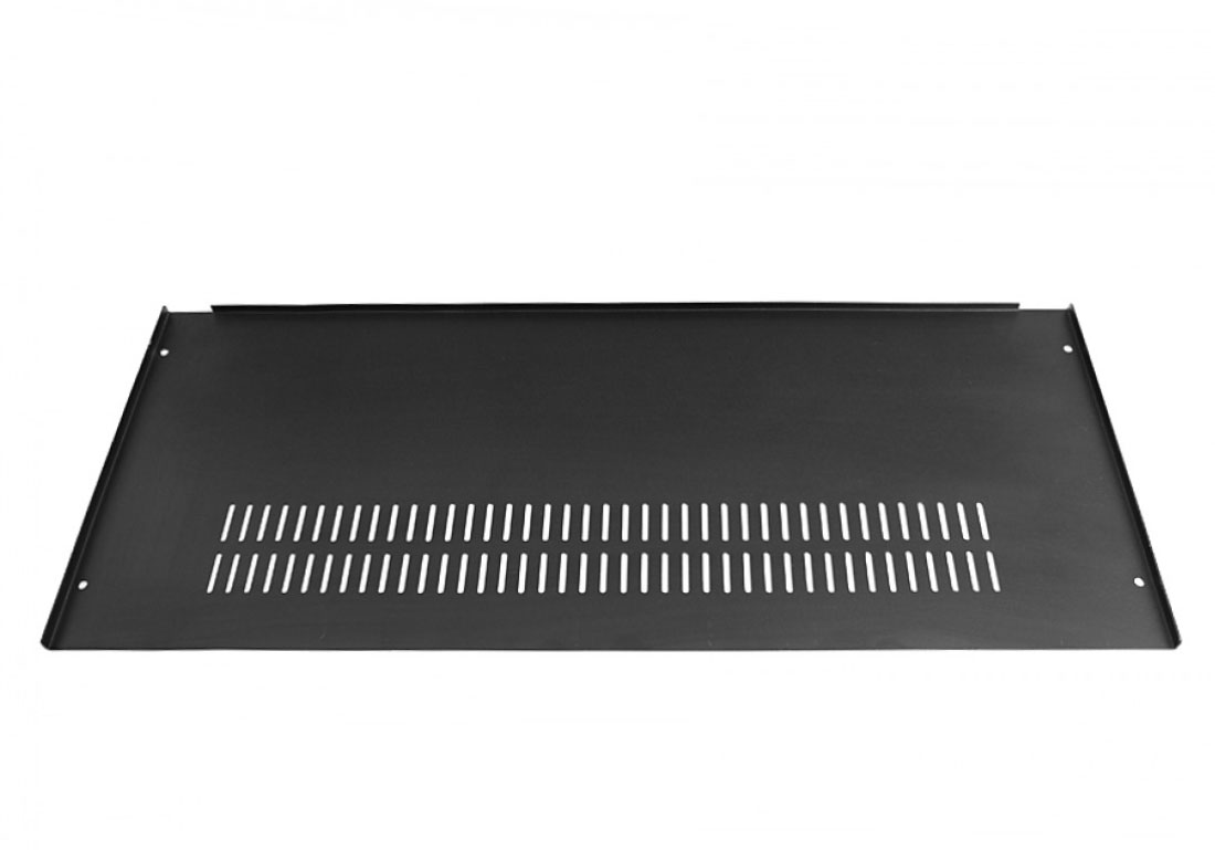 1SL03170N - 3U rack krabice s lištou, 170mm, 4mm - rack panel černý
