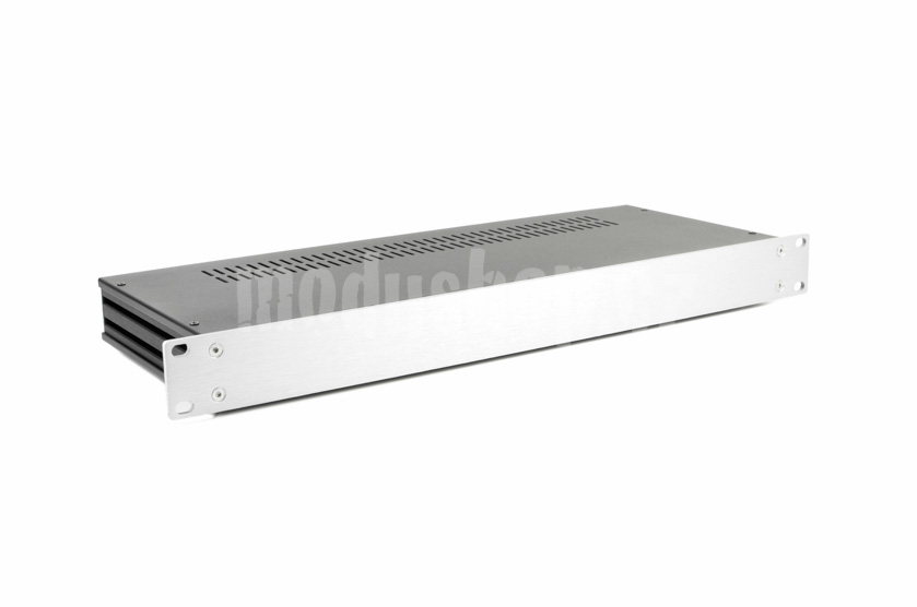 1SL01170B - 1U rack krabice s lištou, 170mm, 4mm - rack panel stříbrný